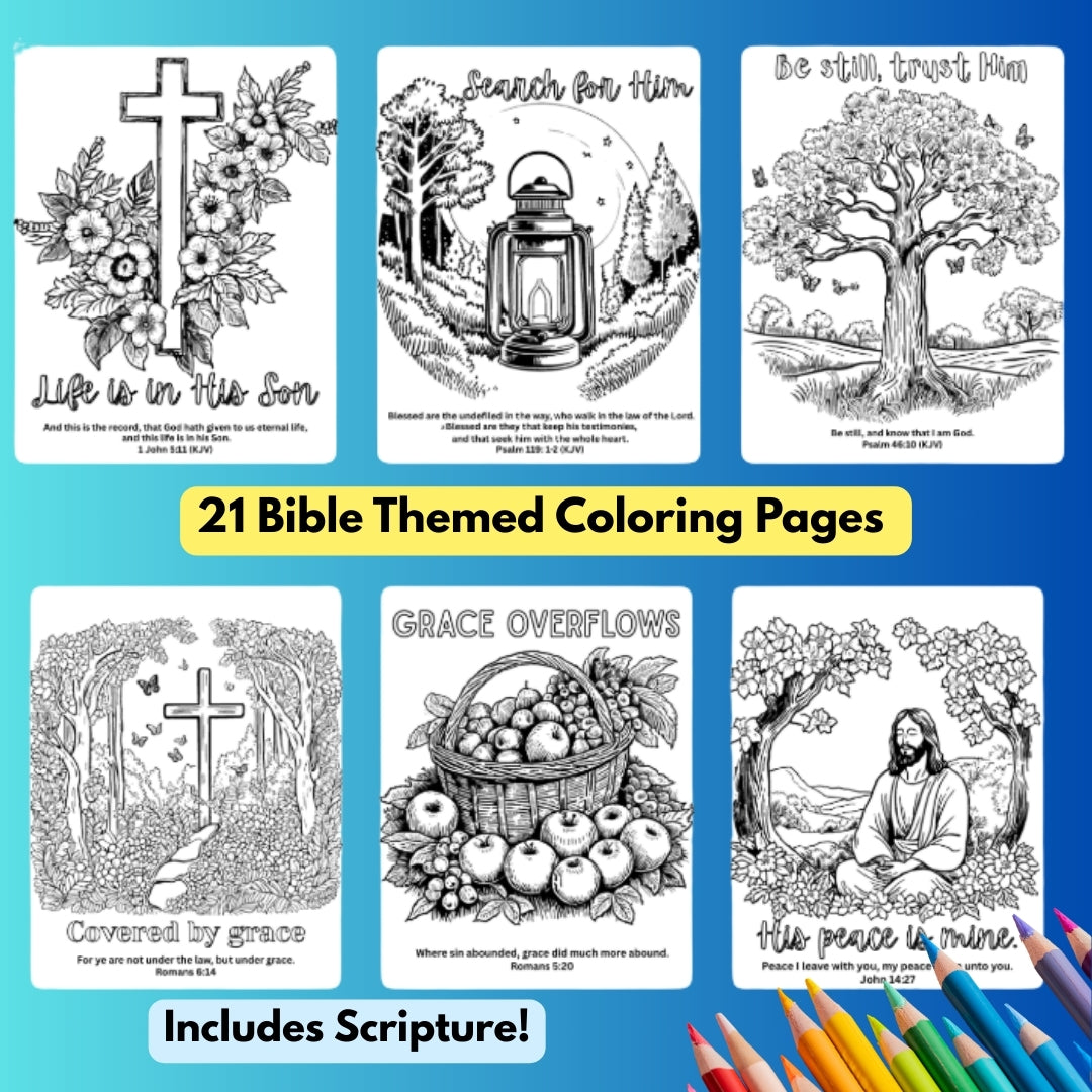 Biblical Coloring Book | Scripture-Inspired Christian Coloring Pages