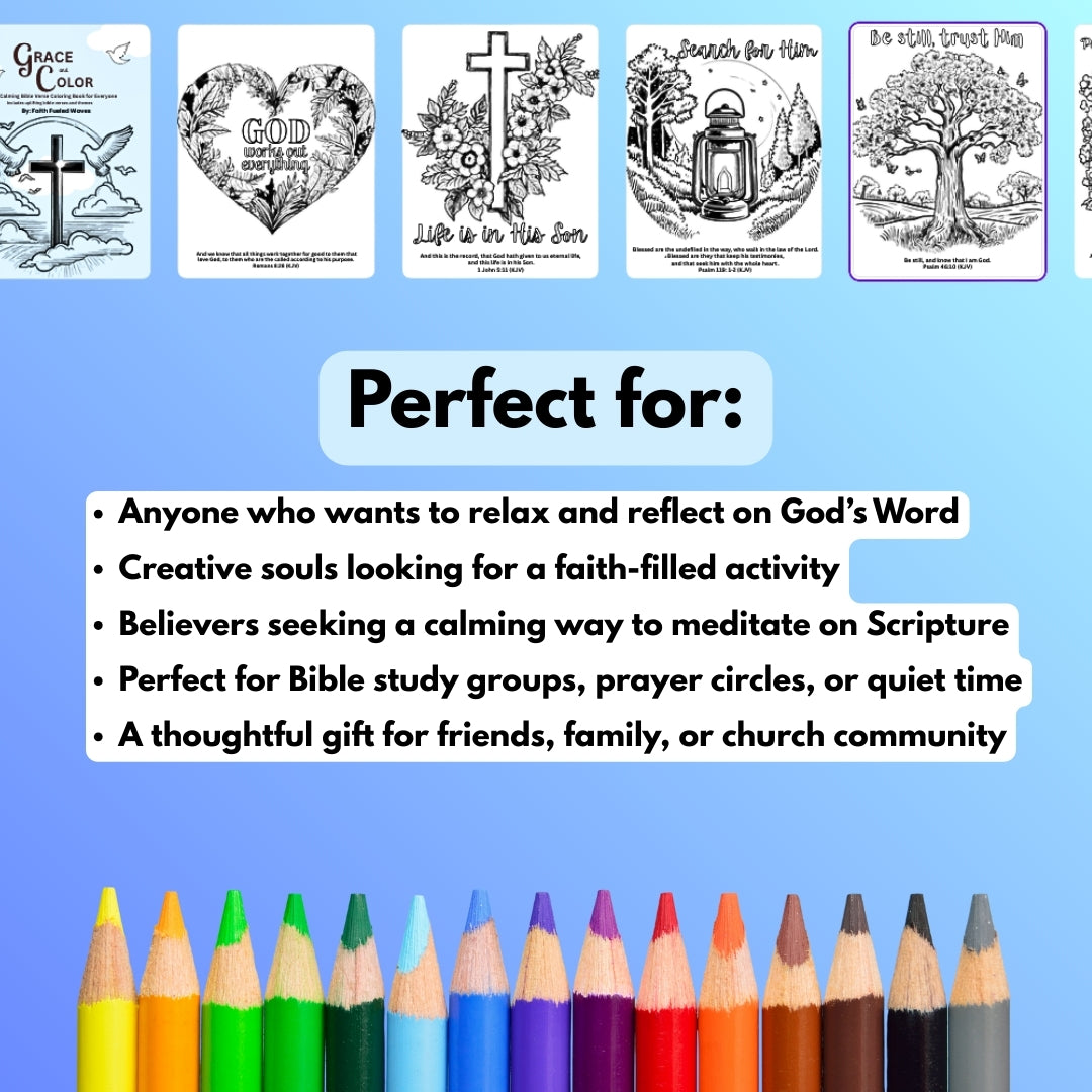 Biblical Coloring Book | Scripture-Inspired Christian Coloring Pages
