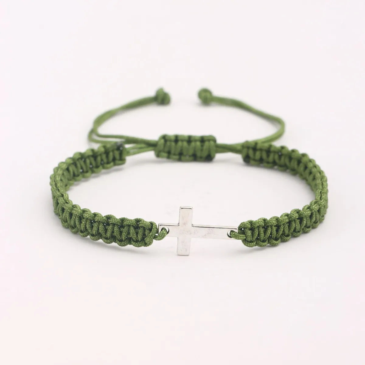 Cross Colored Bracelet – Hand-Woven Faith Jewelry