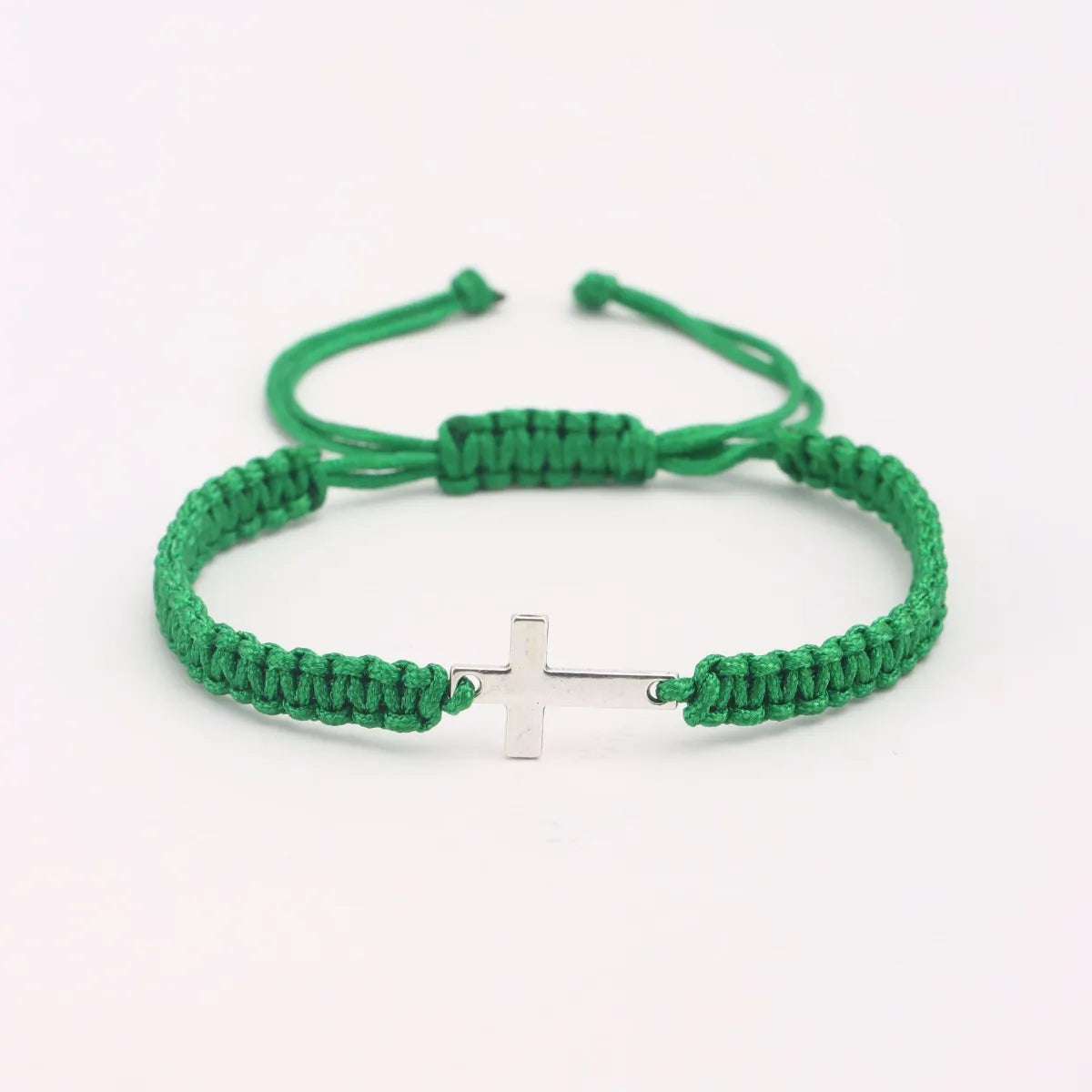 Cross Colored Bracelet – Hand-Woven Faith Jewelry