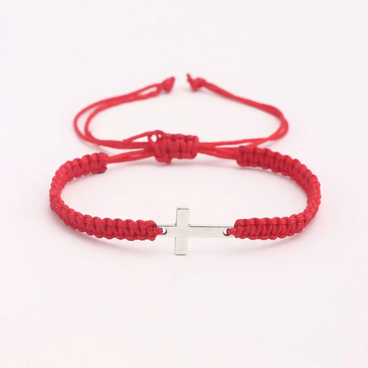 Cross Colored Bracelet – Hand-Woven Faith Jewelry