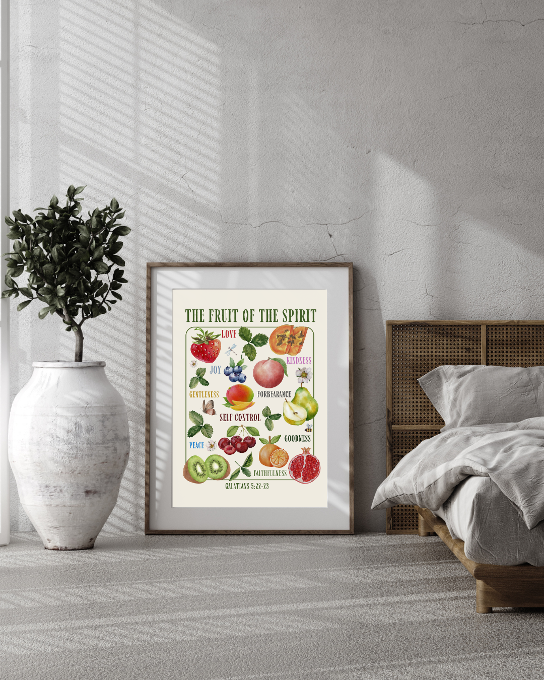 Fruit of the Spirit Poster – Colorful Christian Wall Art (A1, 16x20, 18x24)