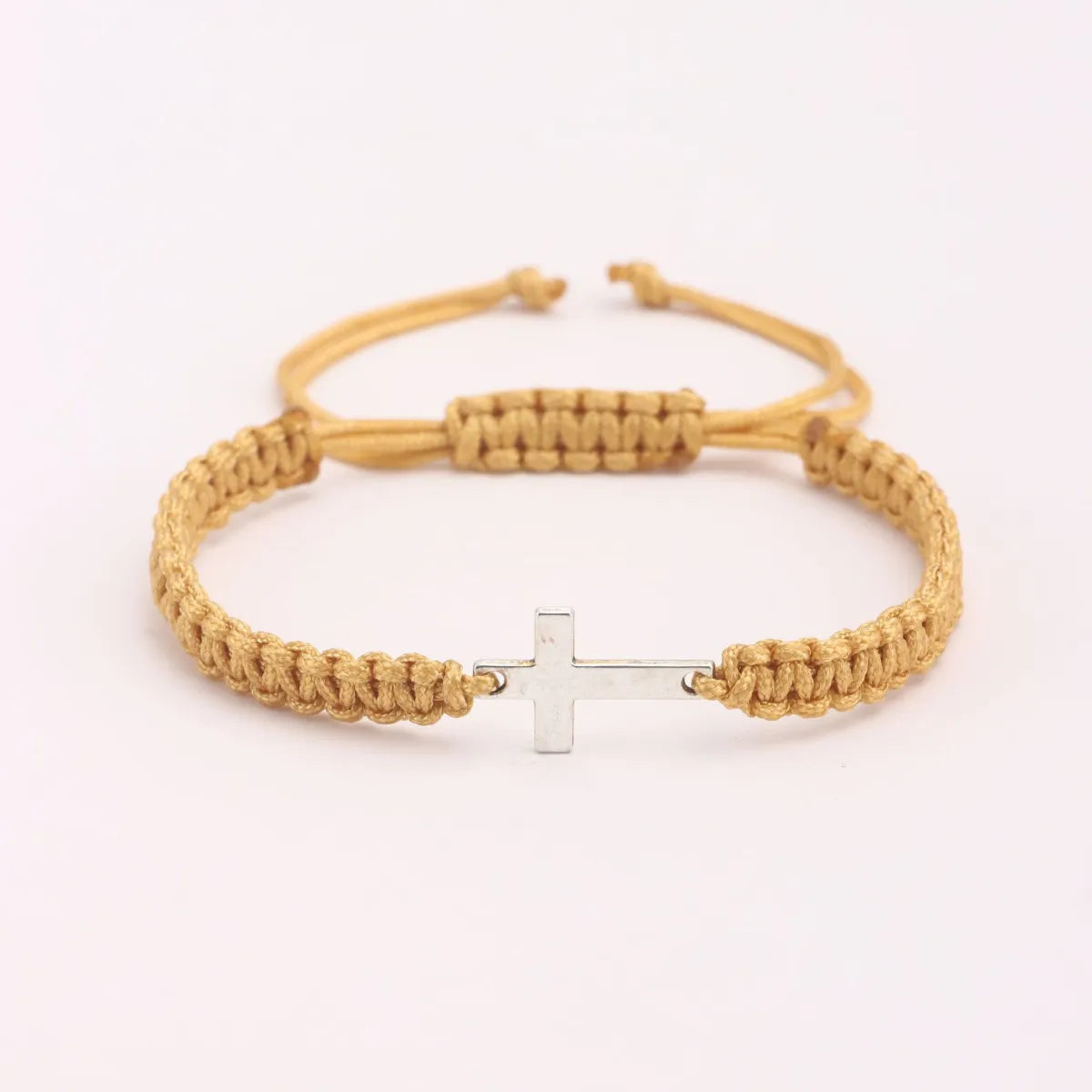 Cross Colored Bracelet – Hand-Woven Faith Jewelry