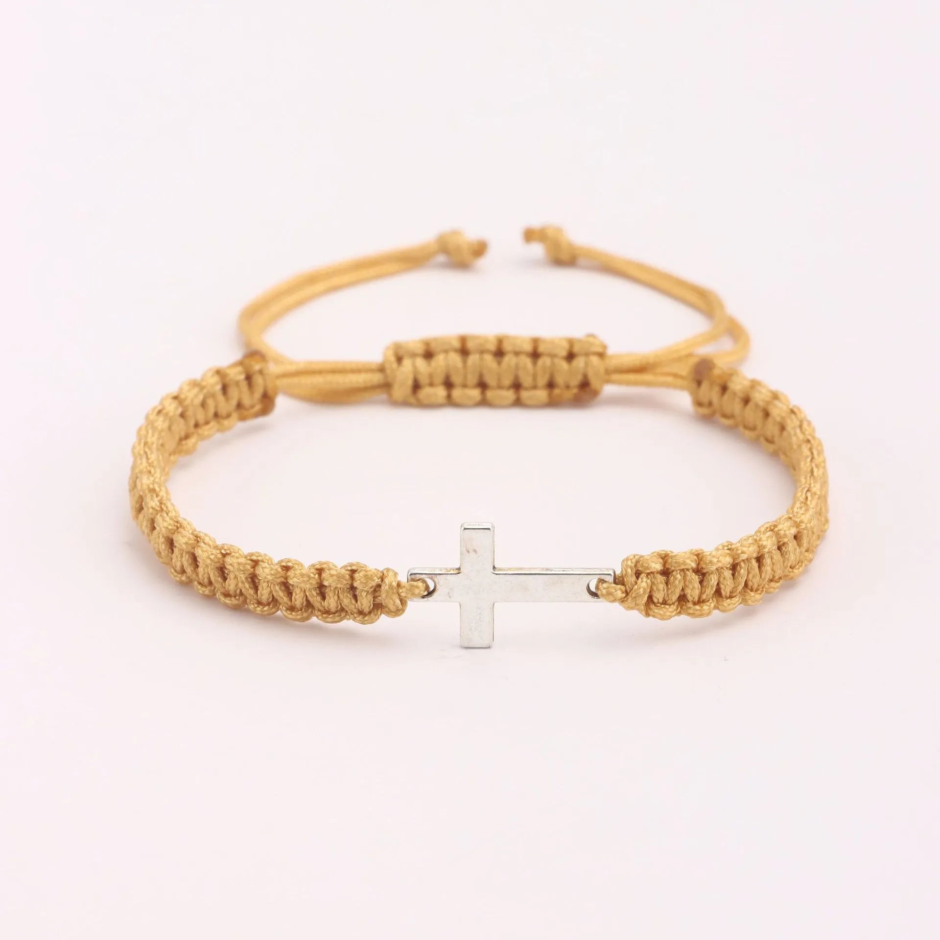 Cross Colored Bracelet – Hand-Woven Faith Jewelry