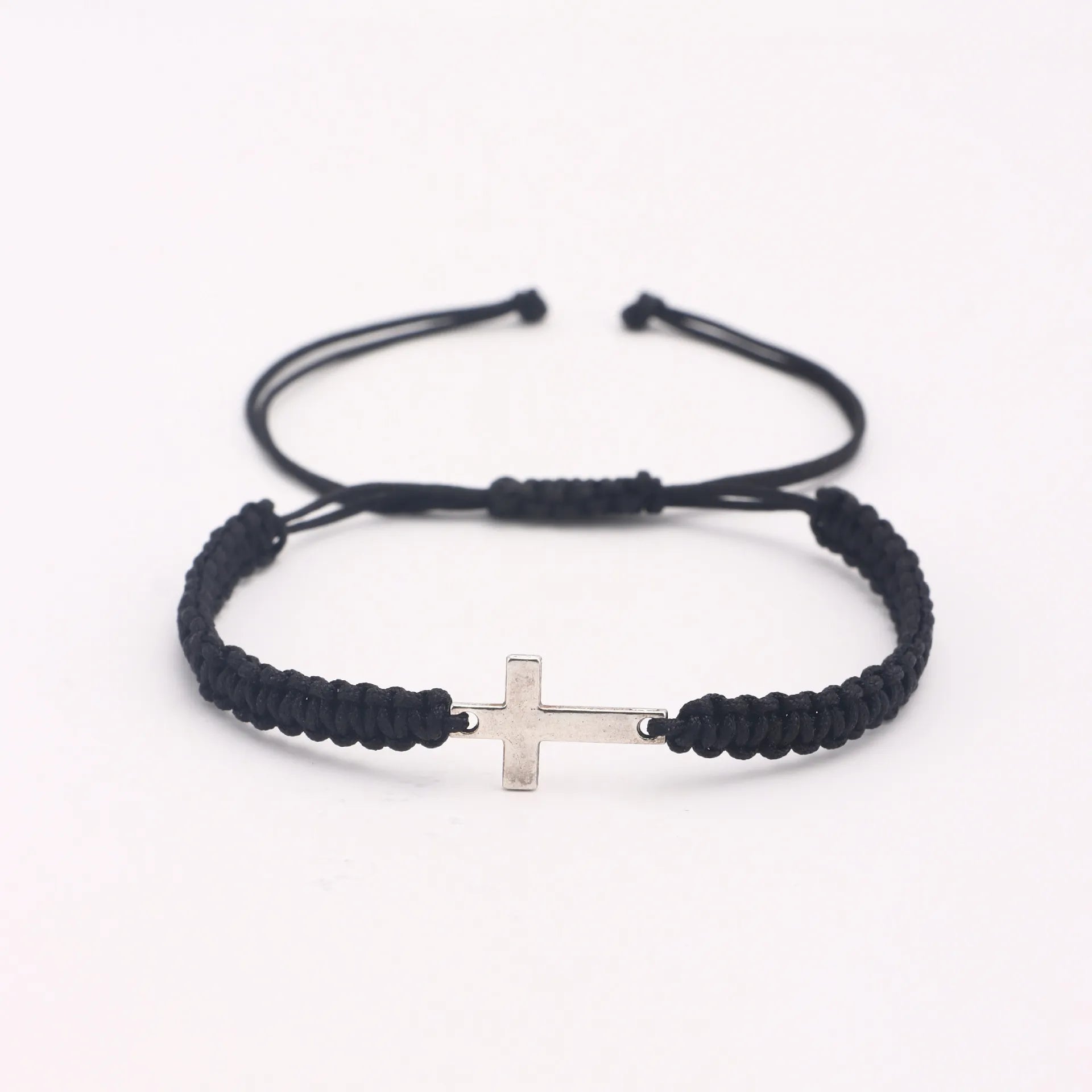 Cross Colored Bracelet – Hand-Woven Faith Jewelry