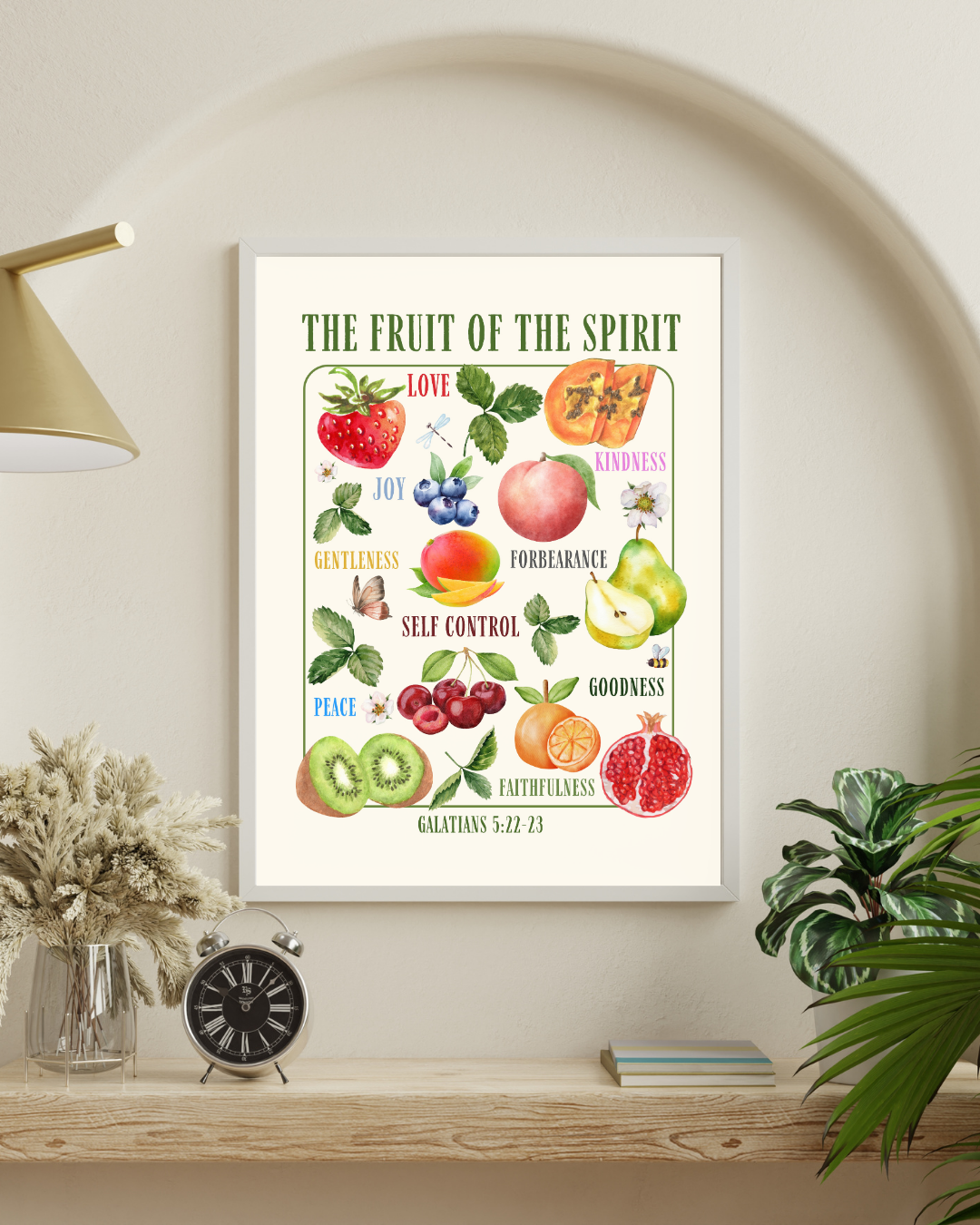 Fruit of the Spirit Poster – Colorful Christian Wall Art (A1, 16x20, 18x24)