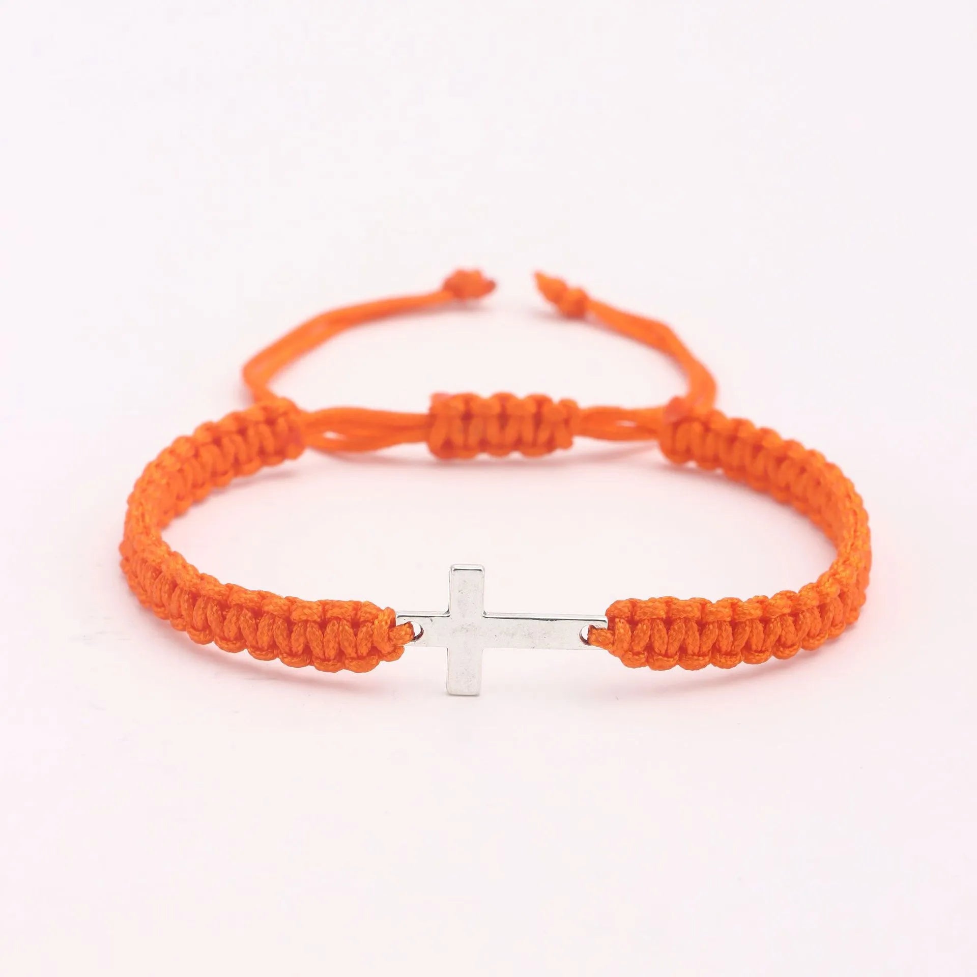 Cross Colored Bracelet – Hand-Woven Faith Jewelry