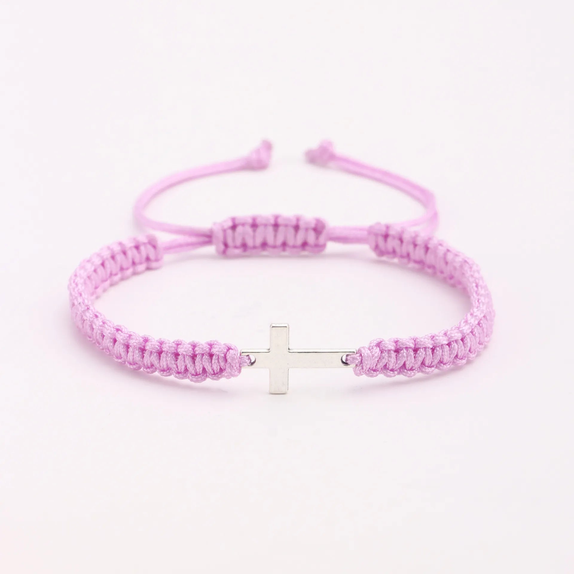 Cross Colored Bracelet – Hand-Woven Faith Jewelry