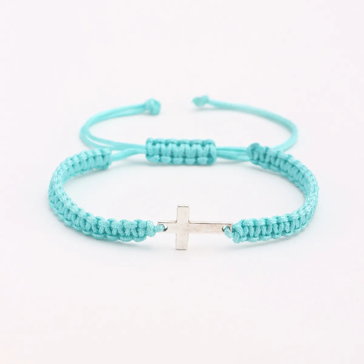 Cross Colored Bracelet – Hand-Woven Faith Jewelry
