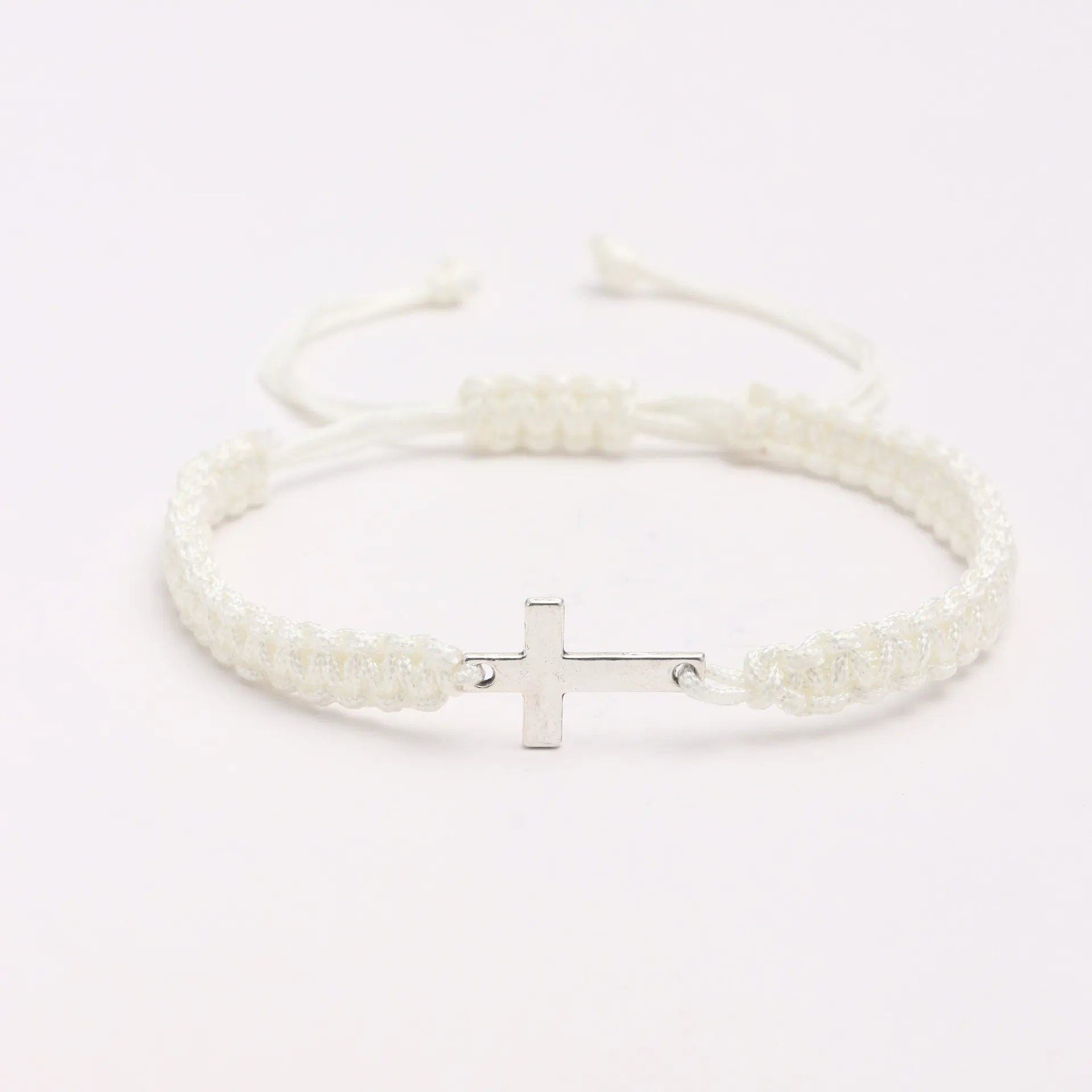 Cross Colored Bracelet – Hand-Woven Faith Jewelry